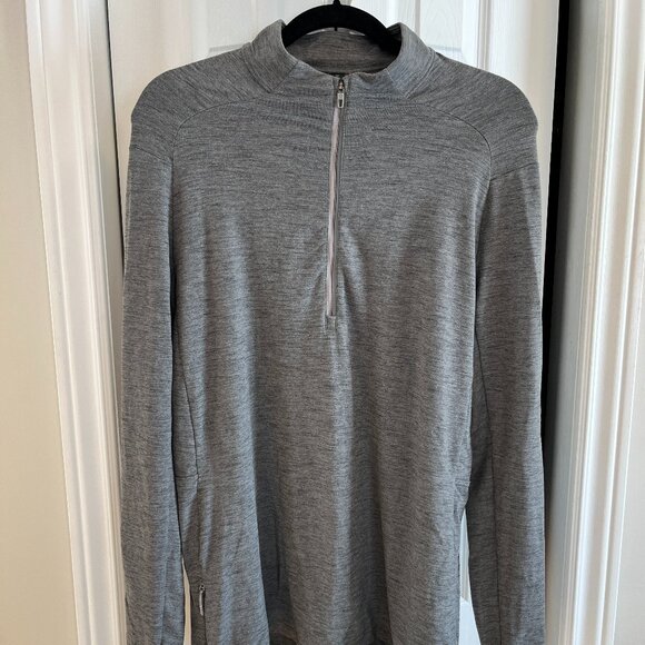 Lululemon Men's Surge Warm 1/2 Zip Heather Grey - Picture 1 of 7